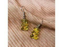 Náušnice gumoví medvídci - žluté 13