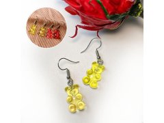 Náušnice gumoví medvídci - žluté 9