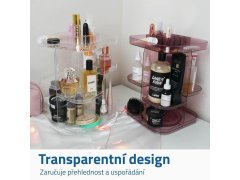 Otočný organizér na kosmetiku - transparentní 2