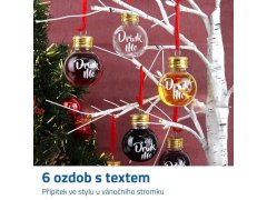 Ozdoby na stromeček 6 ks - drink me 3