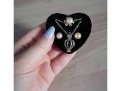 Perla přání v&nbsp;perlorodce s&nbsp;náhrdelníkem, náušnicemi a&nbsp;prstýnkem 2