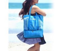 Plážová taška s termo přihrádkou - modrá