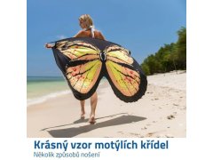 Plážové šaty - motýlí křídla XS-M - žluté 2