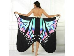 Plážové šaty/tunika přes plavky motýlí křídla - L-XL - modré 10