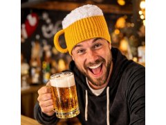 Pletená čepice - půllitr s&nbsp;uchem 1