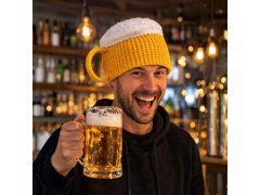 Pletená čepice - půllitr s&nbsp;uchem 5