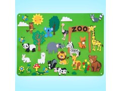 Plstěná výuková deska pro děti - zoo 1