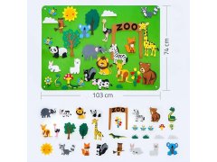 Plstěná výuková deska pro děti - zoo 4