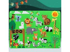 Plstěná výuková deska pro děti - zoo 7
