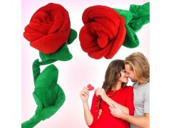 Plyšová červená růže 1