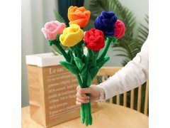 Plyšová červená růže 7