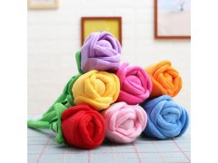 Plyšová červená růže 8