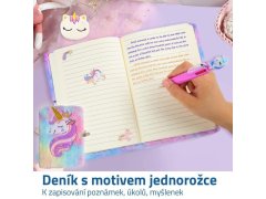 Plyšový deníček se zámkem - jednorožec 2