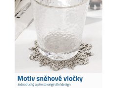 Podtácek sněhová vločka - stříbrná 2