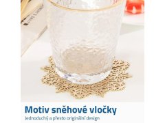 Podtácek sněhová vločka - zlatá 2