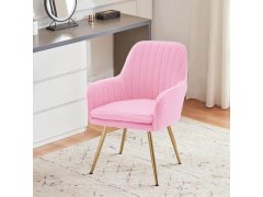 Polstrovaná růžová židlička/křesílko