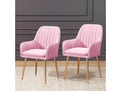 Polstrovaná růžová židlička/křesílko 10