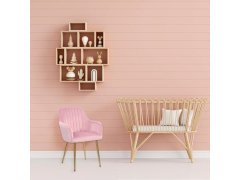 Polstrovaná růžová židlička/křesílko 2