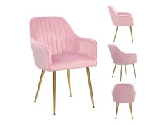 Polstrovaná růžová židlička/křesílko 3