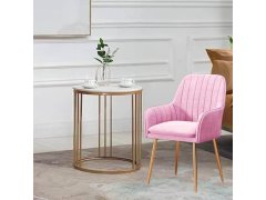 Polstrovaná růžová židlička/křesílko 5