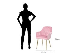 Polstrovaná růžová židlička/křesílko 6