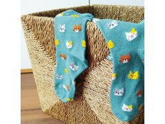 Ponožky s kočičkami - modré 4