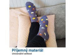Ponožky s kočičkami - šedé 2