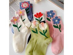 Ponožky s květy 5