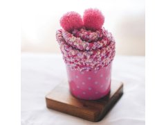 Ponožky v&nbsp;dárkovém balení - růžový cupcake 2
