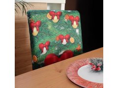 Potah na židli s vánočním motivem - mašle 2