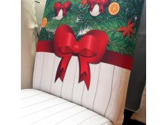 Potah na židli s vánočním motivem - mašle 9