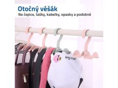Praktický věšák do skříně - růžový 2
