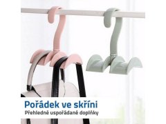 Praktický věšák do skříně - růžový 3