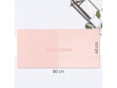 Prémiová koženková podložka pod myš a&nbsp;klávesnici 80x40 cm - růžová 4