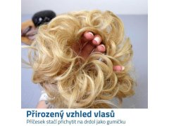 Příčesek do vlasů drdol - plavá blond 2
