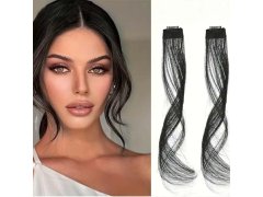 Příčesek do vlasů na klipu melír - černý