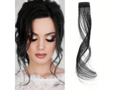 Příčesek do vlasů na klipu melír - černý 4