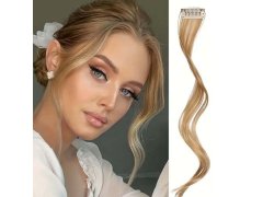 Příčesek do vlasů na klipu melír - tmavá blond 1