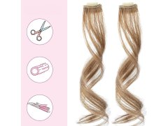 Příčesek do vlasů na klipu melír - tmavá blond 5