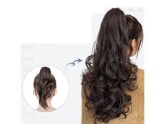 Příčesek do vlasů vlnitý culík 60 cm - plavý 3