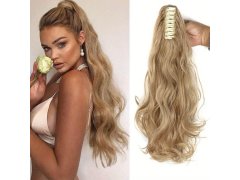 Příčesek do vlasů vlnitý culík 60 cm - plavý 8