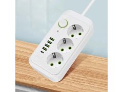 Prodlužovačka se 3 zásuvkami a USB porty 4