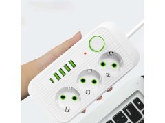 Prodlužovačka se 3 zásuvkami a USB porty 6
