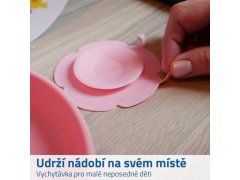 Protiskluzová přísavka na dětské nádobí - růžová 2