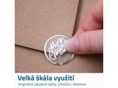 Průhledné vánoční nálepky 500 ks - stříbrné 2