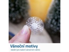 Průhledné vánoční nálepky 500 ks - stříbrné 3