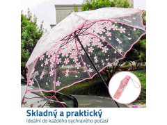 Průhledný deštník - květiny 2