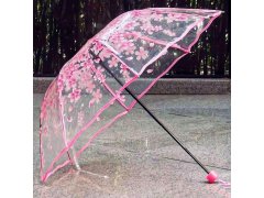 Průhledný deštník - květiny 4