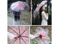 Průhledný deštník - květiny 7