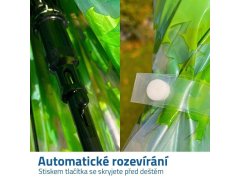 Průhledný deštník - zelené listy 2